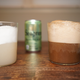 A Seagram’s Ginger Ale float, left, and a Dr. Pepper float, right